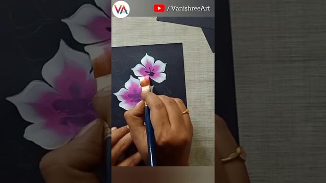 ?Painting For Beginners | One Stroke Flower Painting In Acrylic By Vanishree Art #shorts #painting