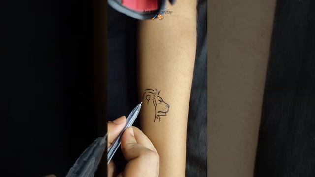 Outline Lion tattoo ?|| tattoo design || Lion ?