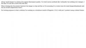 Magento: Magento 1.9 small image resizing/compression issues