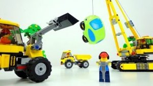 Машинки для детей - Игрушки Лего и машинки - Случай на стройке.mp4