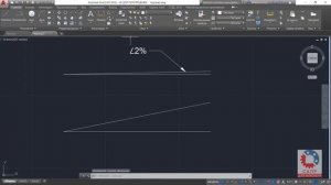 Как нарисовать линию под уклоном 2% в AutoCAD