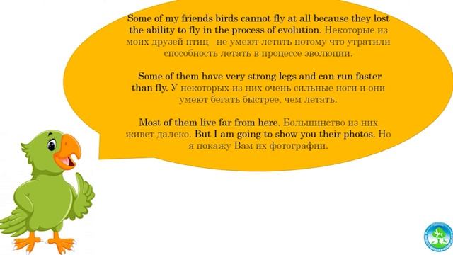 Мастер-класс на английском "Домашние птицы и птицы, которые не летают", автор: Трегубова Ю.С. смотреть онлайн