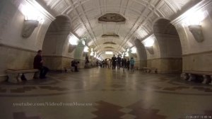 Вход на станцию метро Белорусская кольцевая и переход на радиальную // 21.06.2017