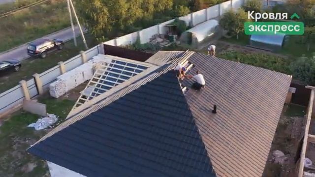 Монтаж модульной металлочерепицы Kvinta покрытие satin matt 0.5мм смотреть онлайн