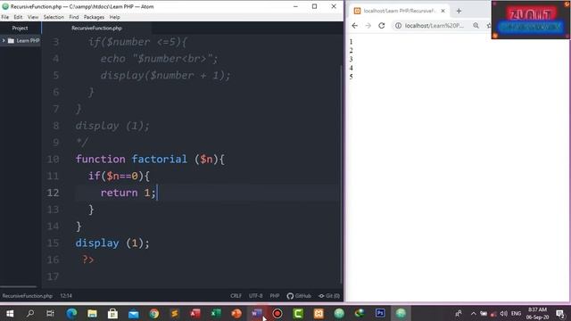 How to Learn about PHP Recursive Functions Part-30 by Zain Ul Abideen IIT Chakswari Mirpur AK смотреть онлайн