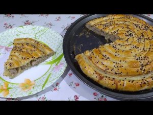 Вкуснейший пирог-улитка с мясом!
