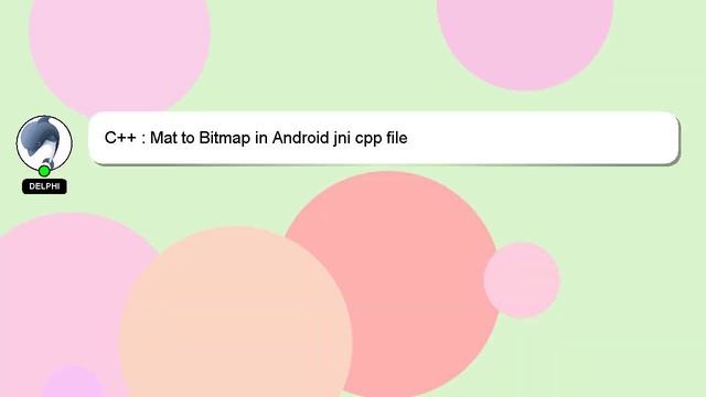 C++ : Mat to Bitmap in Android jni cpp file смотреть онлайн