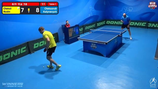 20:30 Oleksii Rodin 2 - 3 Oleksandr Kalynevych West 5 WIN CUP 02.04.2023 | TABLE TENNIS WINCUP