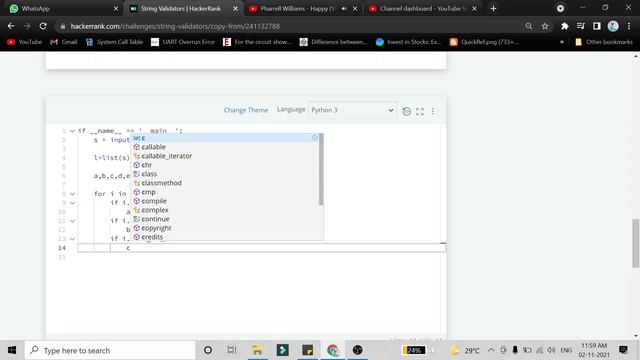 String Validators | HackerRank Solution in Python