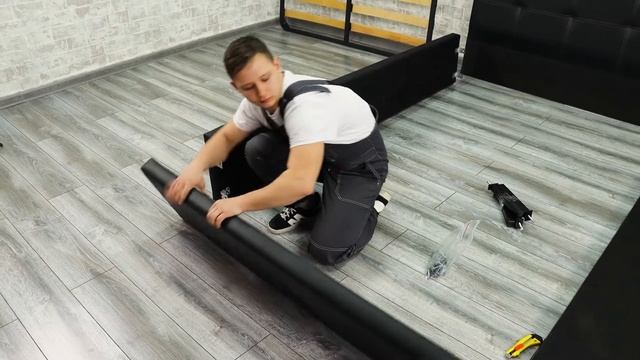 Кровать Роза, черная, видео сборка