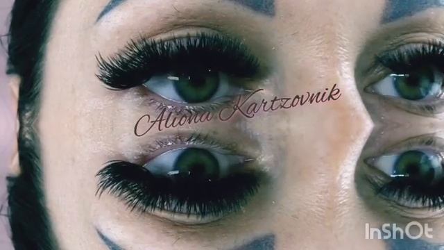 Стразы на наращенных ресниц русский объём смотреть онлайн