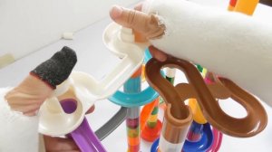 Marble Run ASMR ☆ Colorful Marble Race　22 piece winding course