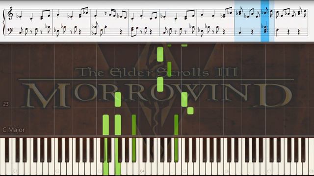 Morrowind Main Theme [Piano Tutorial] смотреть онлайн
