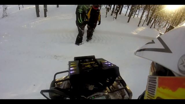 Зимняя покатушка BRP Maverick 1000 and CFMOTO X8 смотреть онлайн