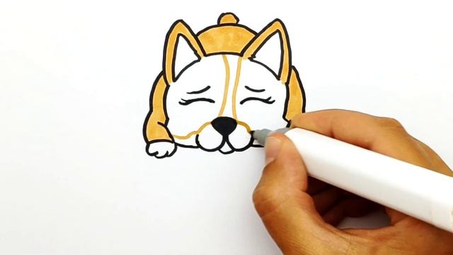 Как нарисовать Милого Щенка с Арбузом. Просто рисуем Щенка. Рисунки для срисовки #588 смотреть онлайн