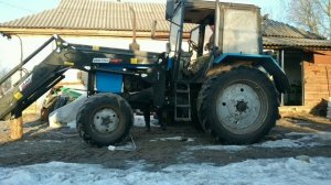 Заводим МТЗ в мороз -15°C. Холодный пуск двигателя.