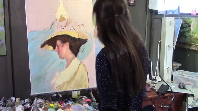 Вуаль ,1 часть видеоурока  художник Фания Сахарова, импрессионизм для начинающих