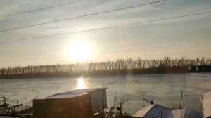 #Ростов- Новочеркасск на электричке. #Река #Дон #природа #луна и #солнце #дорога #поездка
