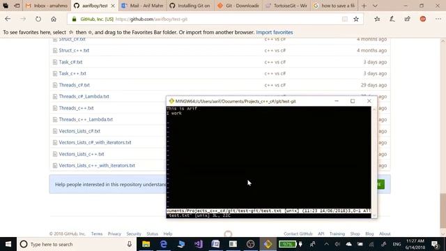 Git use in windows and linux with GitHub
