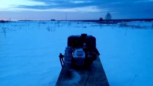 Покатушки на самодельной мини мотособаке пробный выезд 2014 год