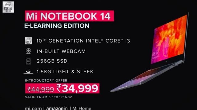 Xiaomi Mi Notebook 14 e-learning edition launched at Rs 34,999 смотреть онлайн