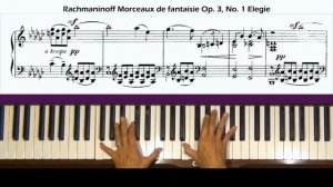 Rachmaninoff Elegie Op. 3, No. 1 Piano Tutorial