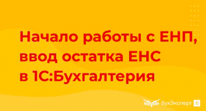 Начало работы с ЕНП и ввод остатка по ЕНС в 1С 8.3 Бухгалтерия