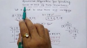 Recursive Algorithm for Finding GCD of Two Numbers (Hindi)