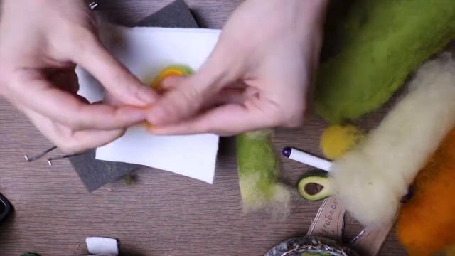 КАК СВАЛЯТЬ ПАПАЙЮ из шерсти дома мастер класс  #валяние #сухоеваляние #валяниеизшерсти