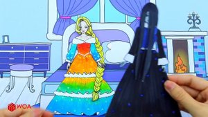 Бумажные Куклы Одеваются - Богатые платья Барби и бедных Садако - Barbie Story & Crafts