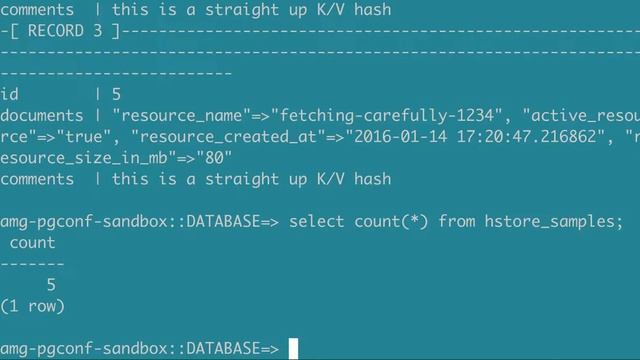 How to create and query hstore documents in PostgreSQL смотреть онлайн