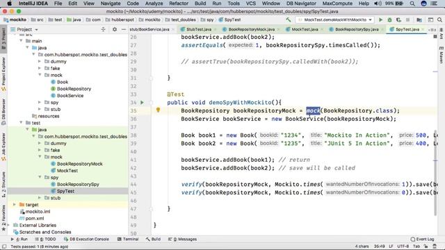 Mockito 3 - Creating Spy Test Double using Mockito смотреть онлайн