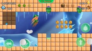 Lep's World 3, Winter Land, Level 2-13 walkthrough with 3 Gold Pots (Android, iOS game app)