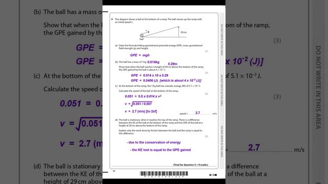 Edexcel iGCSE - Physics Paper 2P - January 2022 - Solutions By Mr Harding