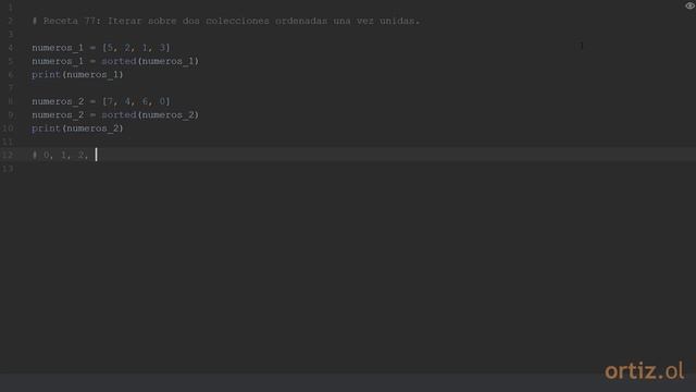 Python 3 - Receta 77: Iterar sobre Dos Colecciones Ordenadas una vez Unidas смотреть онлайн