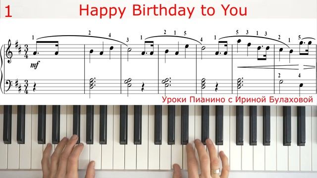 HAPPY BIRTHDAY TO YOU Song Piano ПЕСНЯ пианино Как играть C Днем Рождения Тебя С Днём Рожденья Тебя