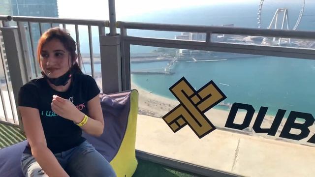 Zipline | XLine Dubai Marina | Trying out the longest Urban Zipline in the world | Dubai Vlogs смотреть онлайн