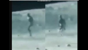 Китайский луноход снял пришельца на Луне