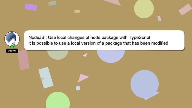 NodeJS : Use local changes of node package with TypeScript смотреть онлайн