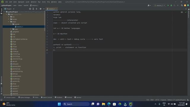 Session_1 - Introduction #pythontutorialsforbeginners #PythonCourse #automation #python