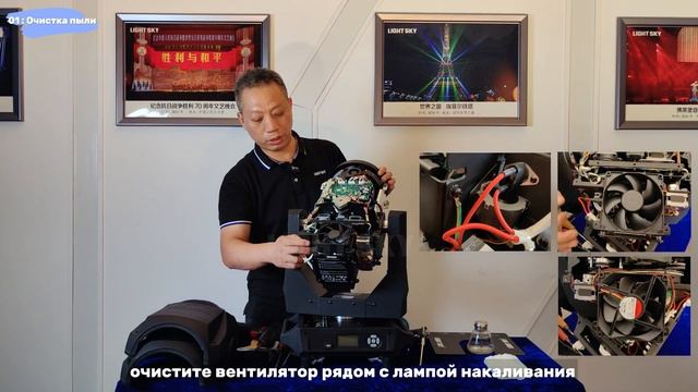 Советы по техническому обслуживанию—Световое оборудование для использования внутри помещений