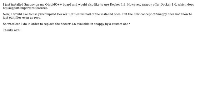 How to replace docker on Snappy? смотреть онлайн