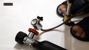 Насос ВД для накачки PCP винтовок, качаем колбу 0,47L насосом ВД (с 0 до 350 Атм.)