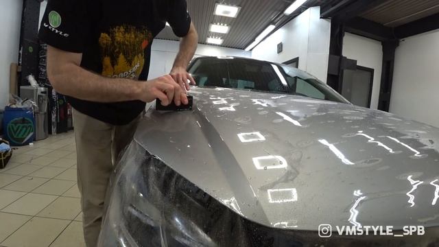 Как клеить пленку на капот. Антигравийная пленка . смотреть онлайн