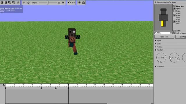 Обучение Mine-imator - Часть 2 - Движения персонажей смотреть онлайн