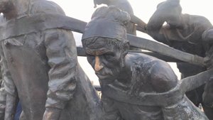 Скульптурная композиция "Бурлаки на Волге", Самара 2024
