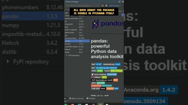 Using #Pycharm To View & Install Packages From PyPi directly #python #web3 #productivity
