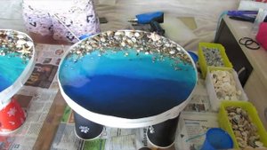 Морские волны эпоксидной смолой