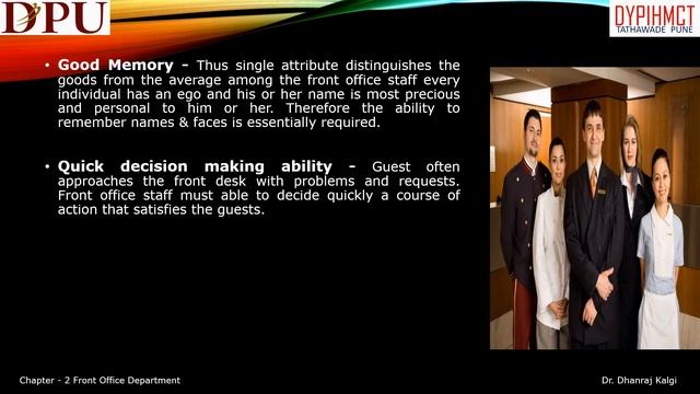 Accommodation - Front Office Department смотреть онлайн