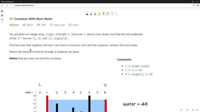 11. Container with Most Water - Java LeetCode Solution смотреть онлайн